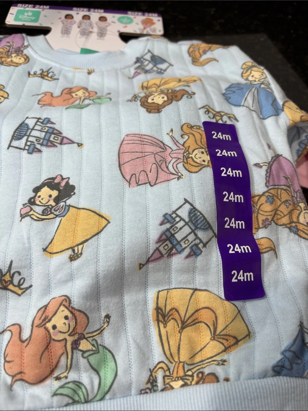 DISNEY Baby NWT 4-piece set, crew sweatshirt, matching pants, 2 bodysuits